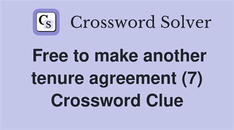 tenure crossword clue